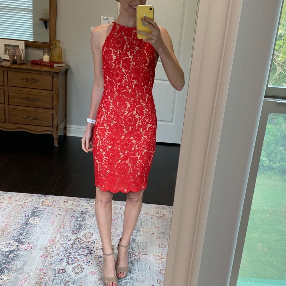 Tiger mist red lace dress